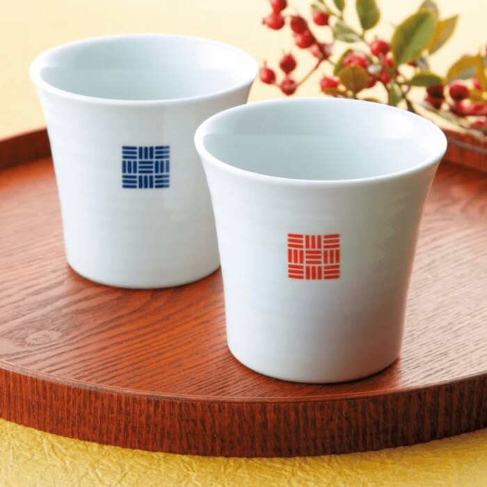 波佐見焼（はさみ焼）湯呑み（2個セット）プレゼント