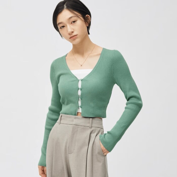 UVカットクロップドカーディガン