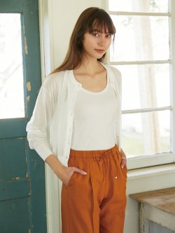 出所：GU公式ファッション通販サイト リネンブレンドプルオンパンツ(丈標準70.0～74.0cm)(セットアップ可能)