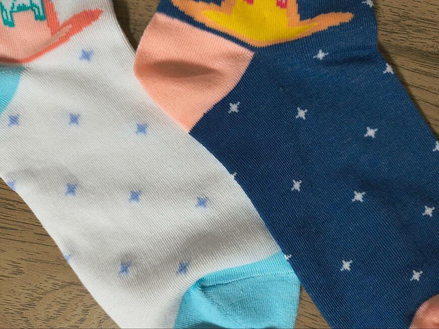 筆者撮影（セリア、婦人クルー丈サイドUFO柄）