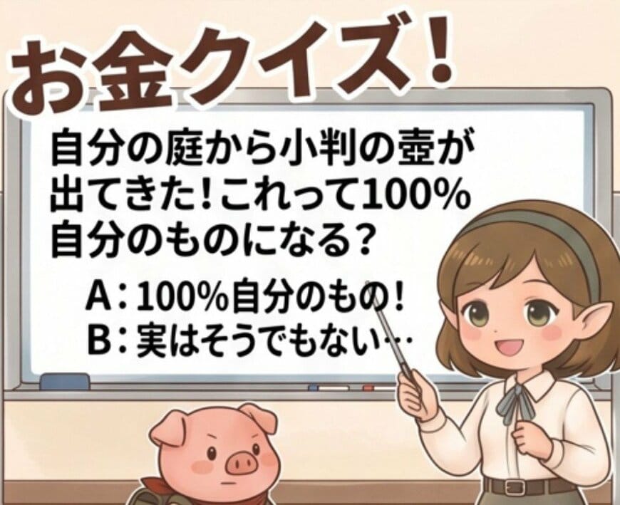 【お金の雑学】もし自分の敷地から「埋蔵金」が出てきたら？知っておきたい遺失物法の基本ルールをご紹介