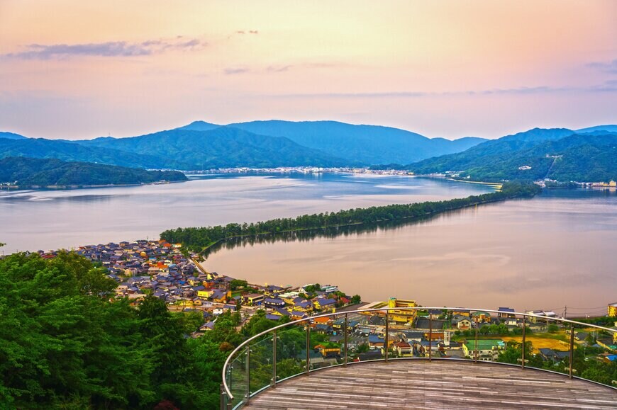 夕暮れの天橋立