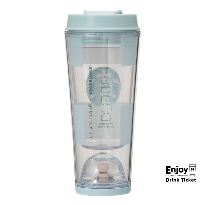 gelato pique ベアスノードームボーダータンブラー ミントグリーン 355ml