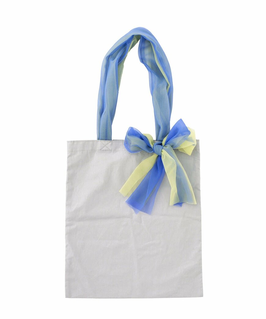 3COINS公式　チュールリボンエコトートBAG