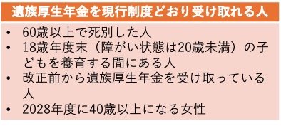 遺族厚生年金を引き続き受け取れる対象者