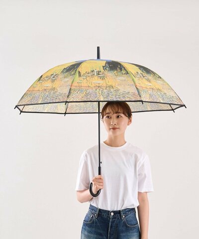 3COINS、名画プリントビニール傘:58.5cm商品画像
