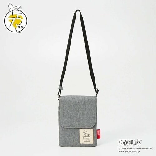 ピーナッツ(PEANUTS) 75周年 スヌーピー ショルダーかぶせ縦ポーチ