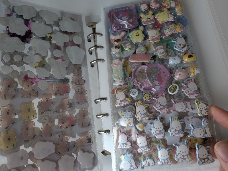 セリア　6リングバインダー フロスト