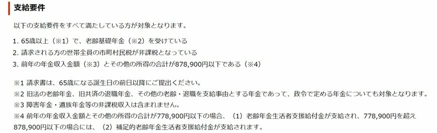 出所：日本年金機構「老齢（補足的老齢）年金生活者支援給付金の概要」