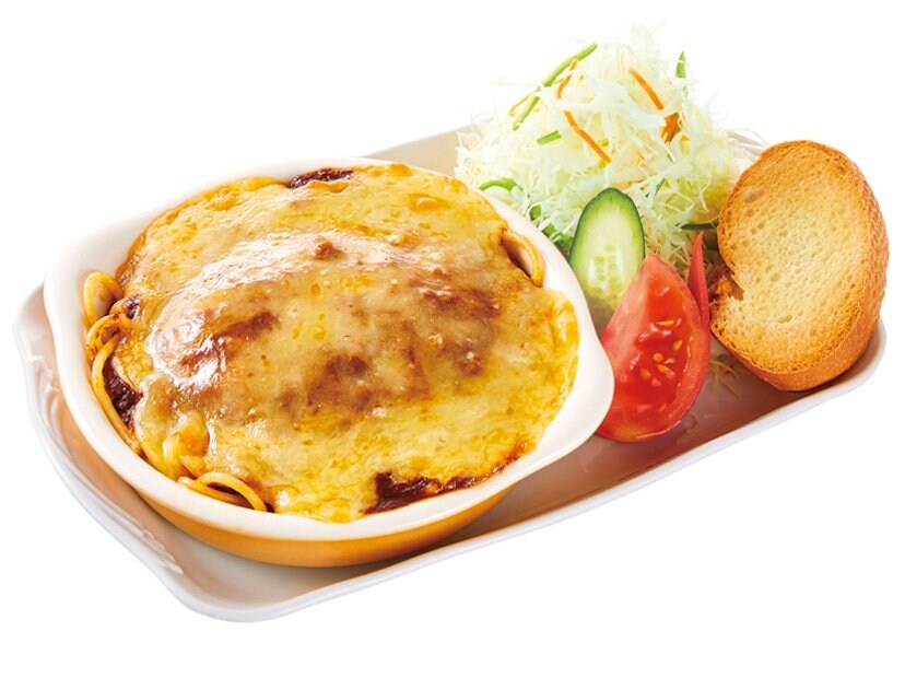 画像出所：コメダ珈琲店公式　夜コメ　ハイ!チーズ!!プレート　チーズハンバーグミートスパ（ドリンク注文時）