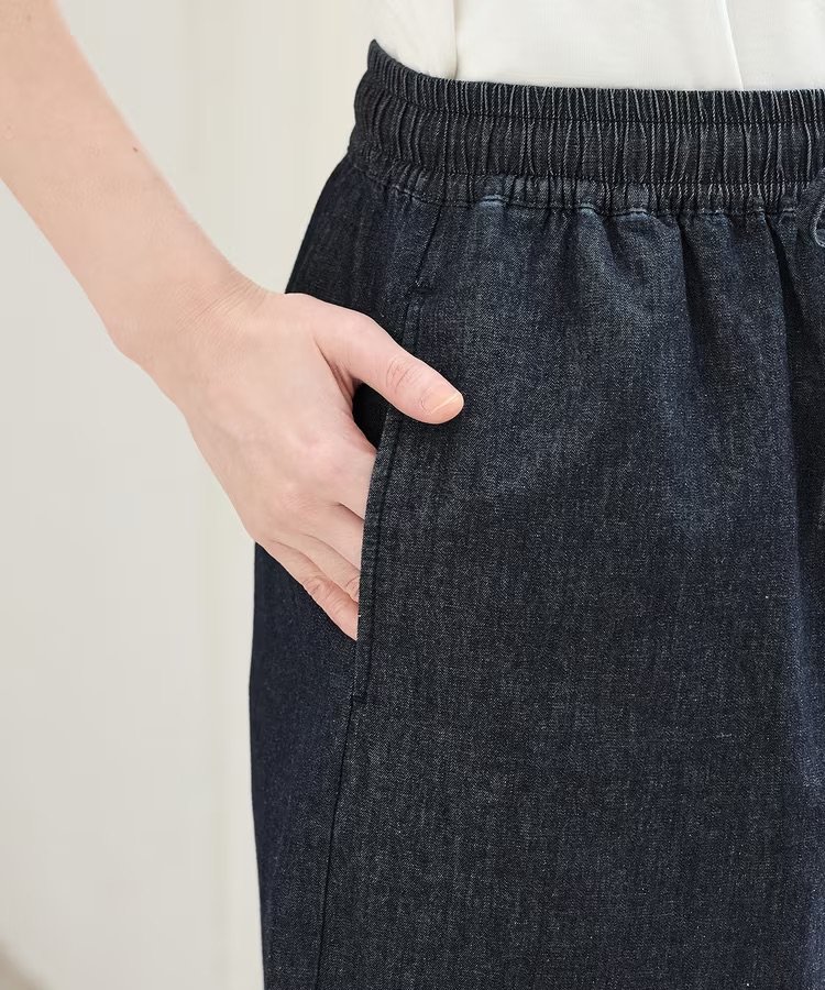 出所：ハニーズ公式　デニムガウチョパンツ