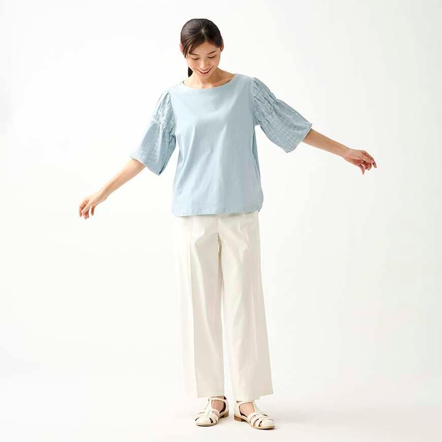 ワークマン公式 レディースジョブライトワイドパンツ