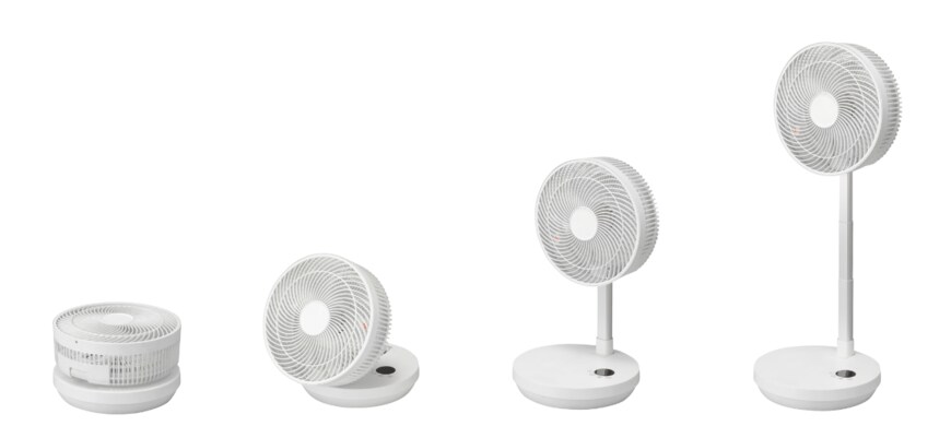 出所：株式会社ニトリホールディングス　DCタイプコードレスコンパクト収納扇風機