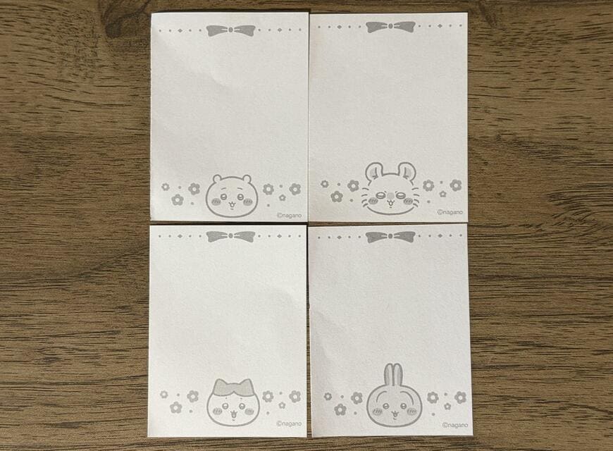 キャンドゥ、ちいかわ ミニメモキーチェーンボタン付きの画像