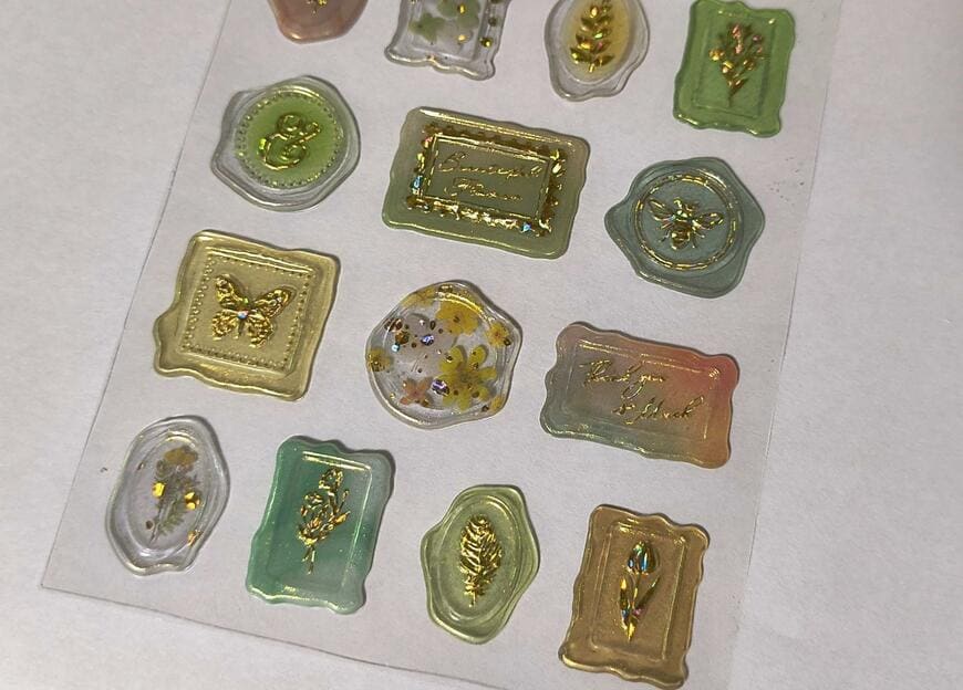 キャンドゥ、ラッピングシール シーリング20片 クリア商品画像