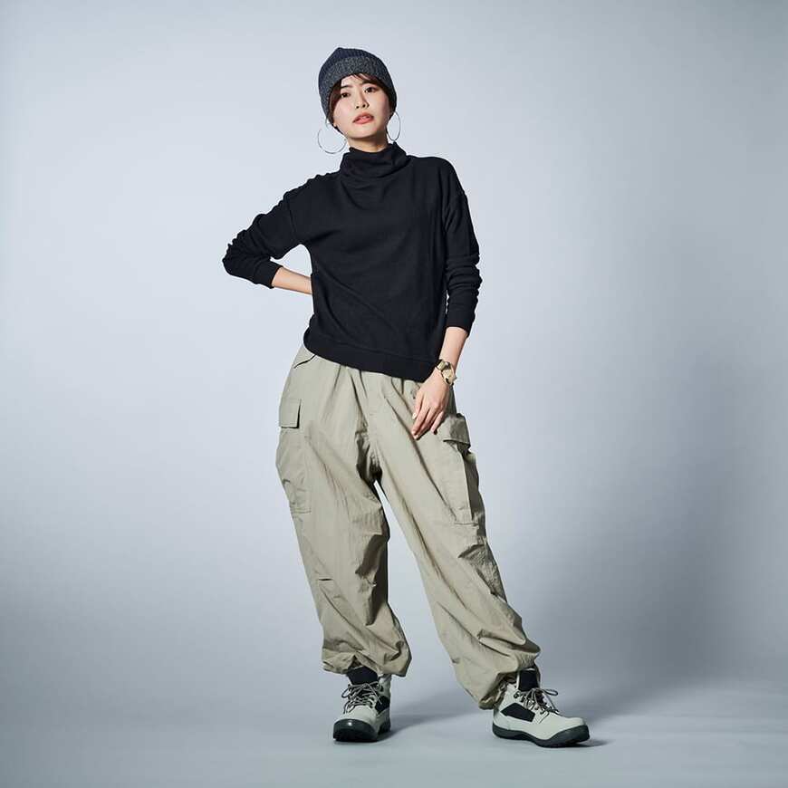 ワークマン公式 レディースハーフミラノリブタートルネック(カジュアル)