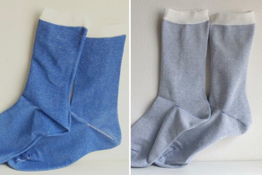 無印良品 足なり直角 表裏で楽しめる2色靴下