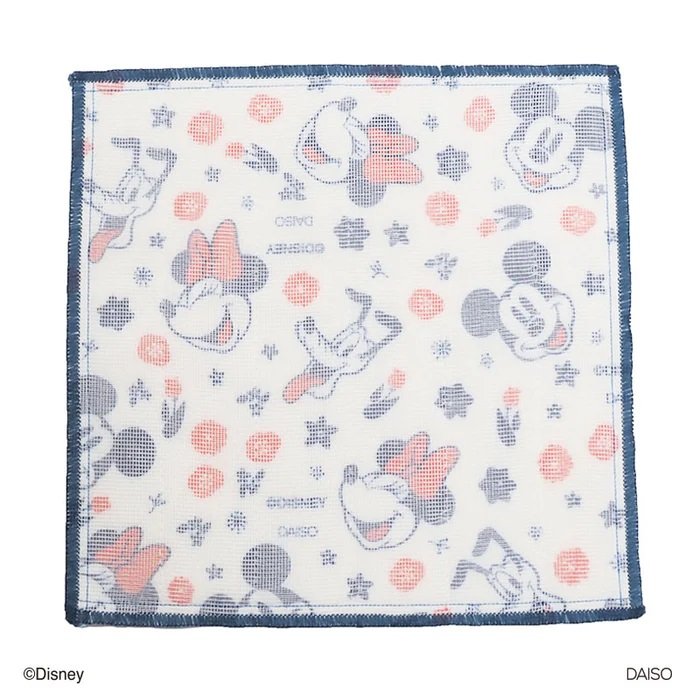 かやおりふきん、赤（ミッキー＆フレンズ）表