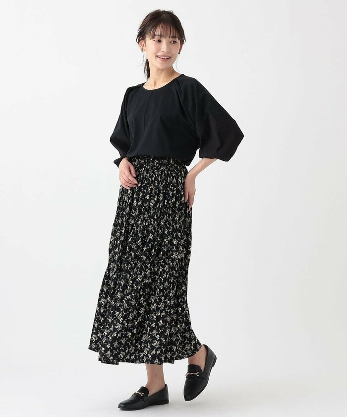 Afternoon Tea LIVING公式　フラワーマジョリカプリーツスカート