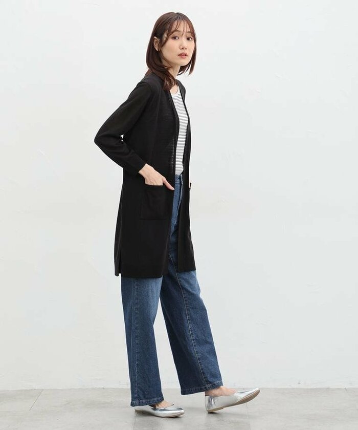 出所:ハニーズ公式 8分袖ロングトッパー