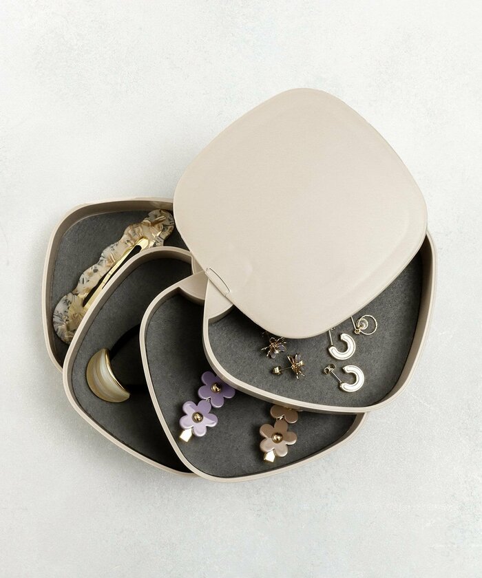 3COINS、ミラー付4段スライドアクセサリー収納商品画像