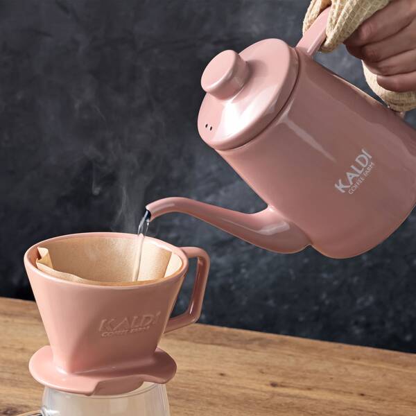 ホーロードリップケトル 1.0リットル（ペールピンク）