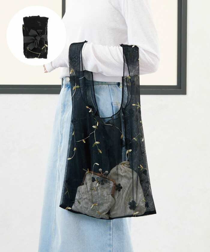 フラワーレースエコバッグ