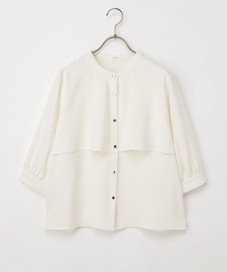 出所：ハニーズ公式通販　6分袖ケープブラウス