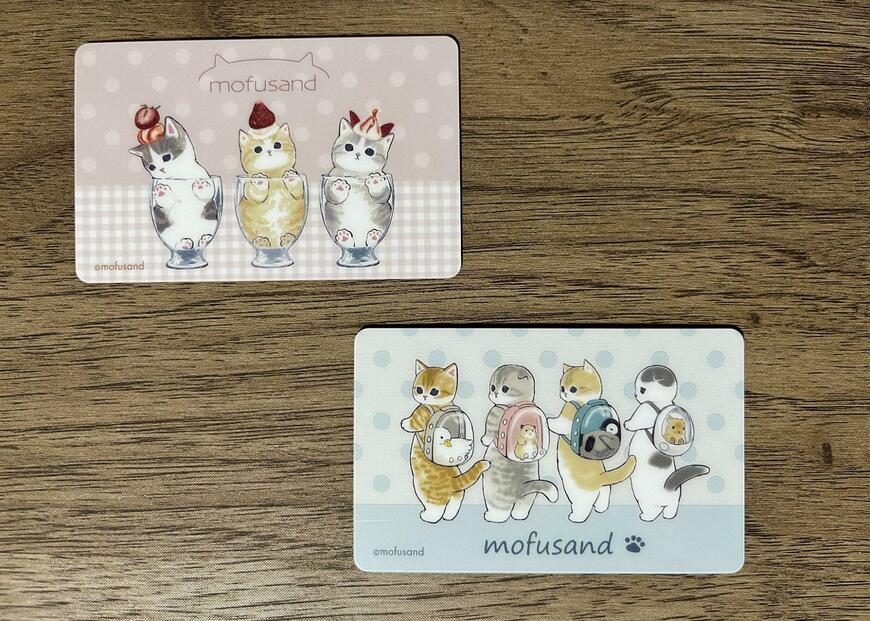 セリア、mofusand カードミラー画像