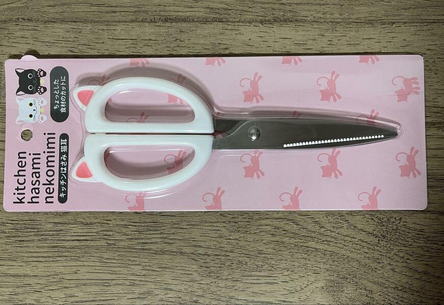 セリア、キッチンはさみ 猫耳画像