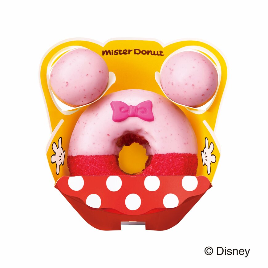 出所：株式会社ダスキン公式　ディズニー　スマイルコレクション　ふわふわシューストロベリーリング＜ミニーマウス＞