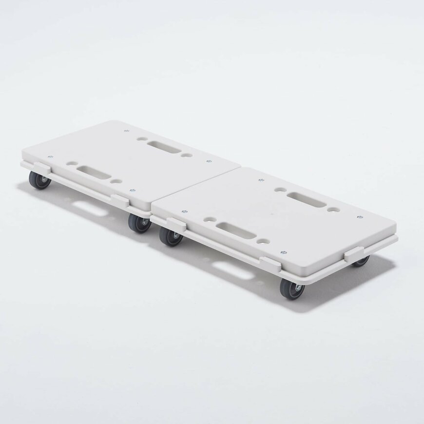 無印良品公式　縦にも横にも連結できる再生ポリプロピレン入り平台車