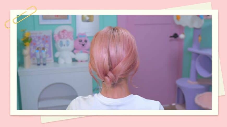 ボブのお団子ヘアが完成