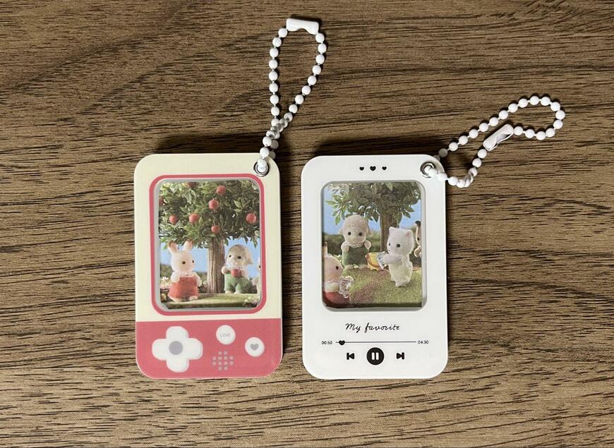 筆者撮影（セリア、フォトキーホルダー ゲーム＆ミュージック）