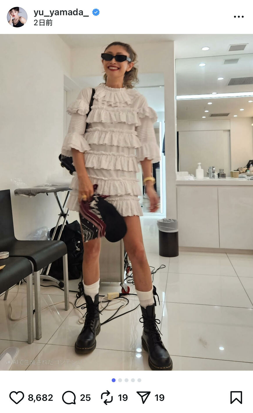 出所：山田優のInstagram（＠yu_yamada_）参照日：2025年10月22日