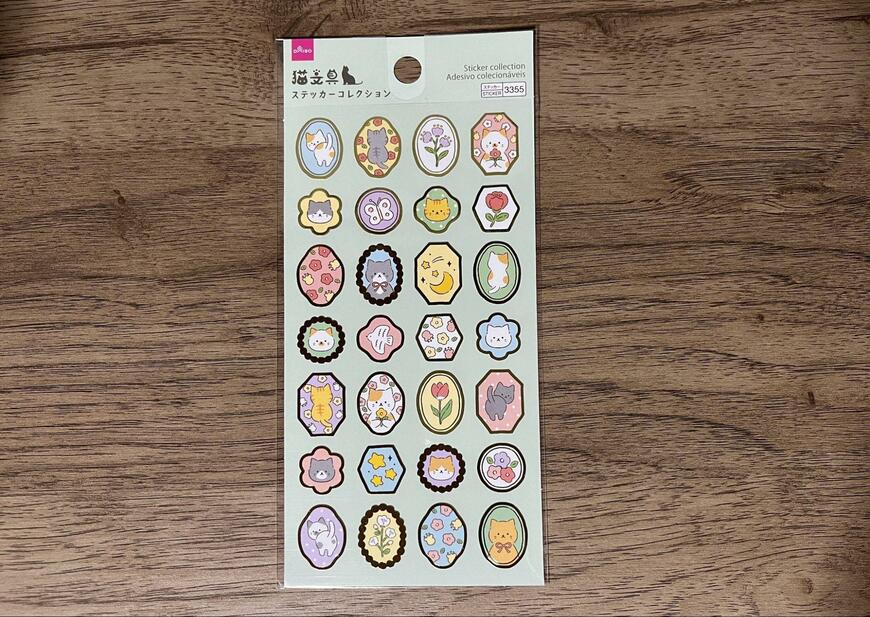 ダイソー、猫デザインのステッカー商品画像