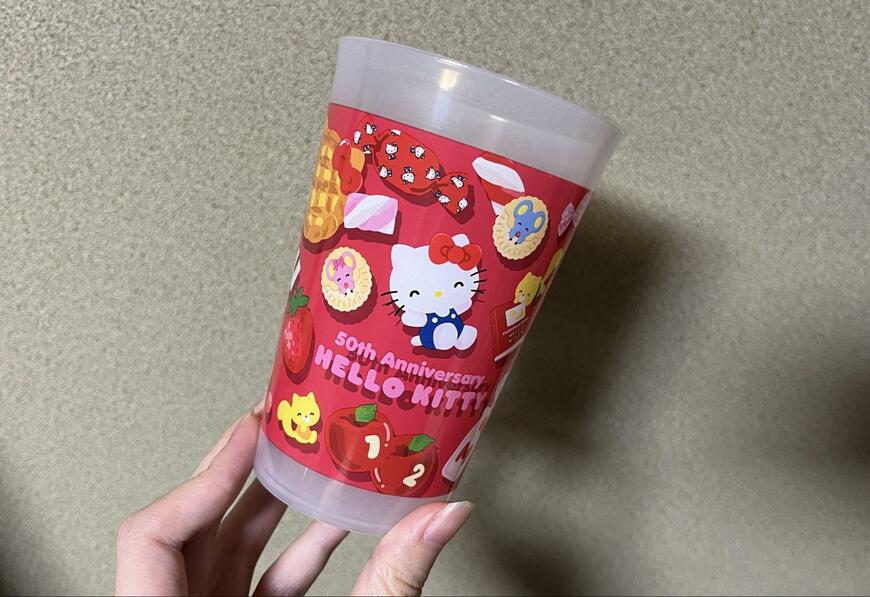 ダイソー、タンブラー K/T 50周年キティな未来画像