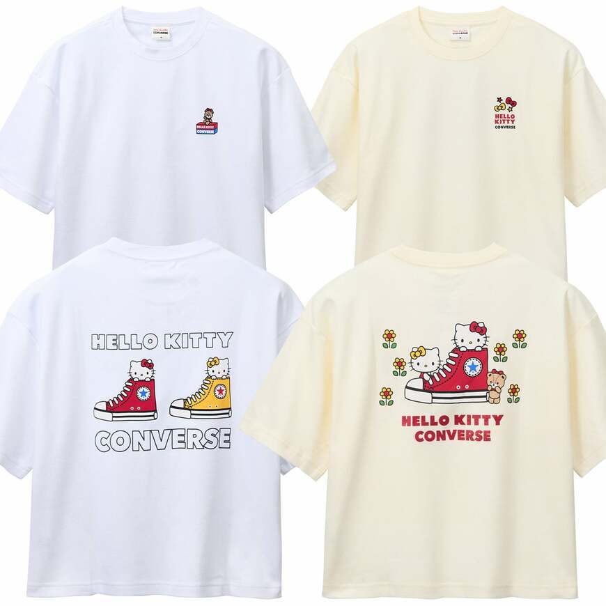 PLAZA公式　バックプリントTシャツ（ホワイト、アイボリー）の画像