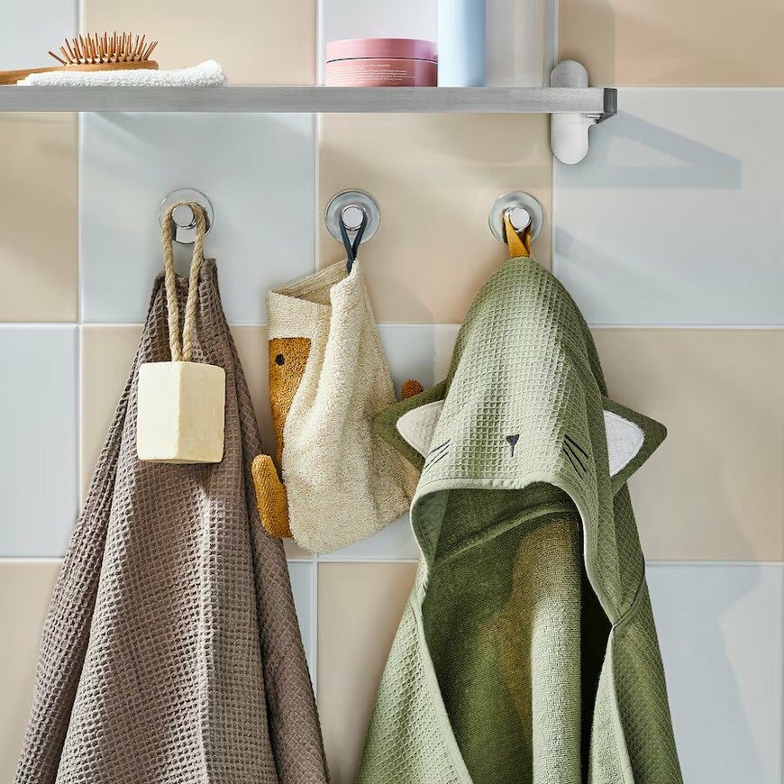 イケア公式オンラインサイト GULDVÄVARE グルドヴァヴェレ ベビータオル フード付き画像