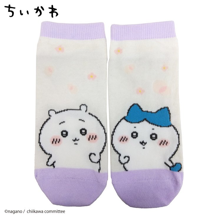 しまむら公式　レディース　スニーカーインソックス（ちいかわ）　パープル 209