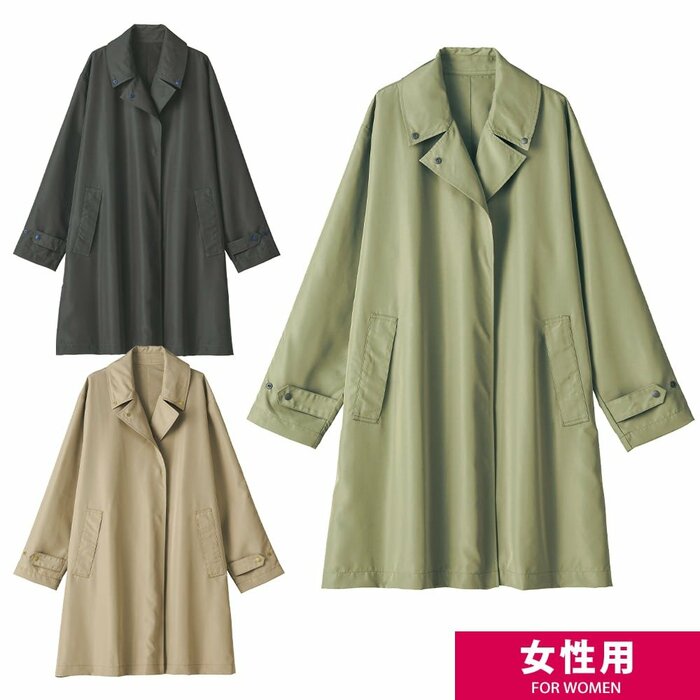 きれいめな印象で着こなせる「レディースシーンレスオーバーステンコート」