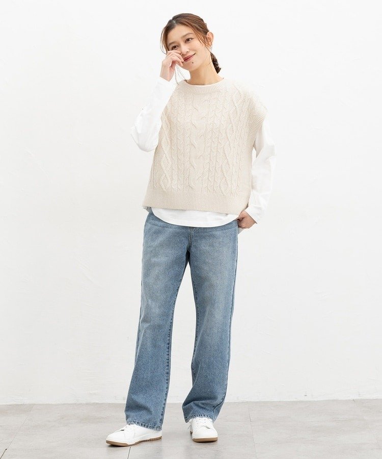 ハニーズ公式　Ｔシャツ付ニットベスト