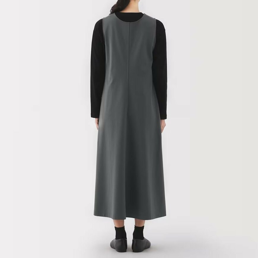 無印良品公式 婦人 二重編みジャンパースカートの画像