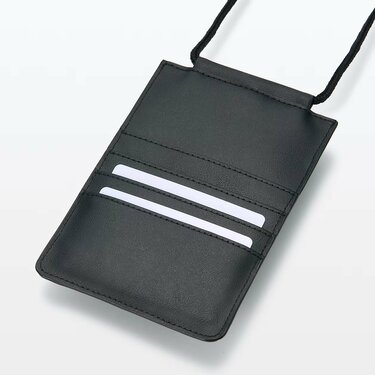 新品★無印良品★ 植物由来の原料を使った　ミニサコッシュ ★★黒★ショルダー スマホショルダーとしても！無印良品「ミニサコッシュ」おしゃれで便利