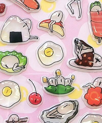 Bleu Bleuet（ブルーブルーエ）、たまごあしのぷっくりシール2商品画像