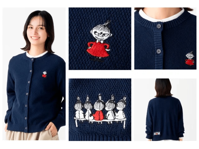 出所：イオンスタイルオンライン公式　ムーミン刺繍カーディガン