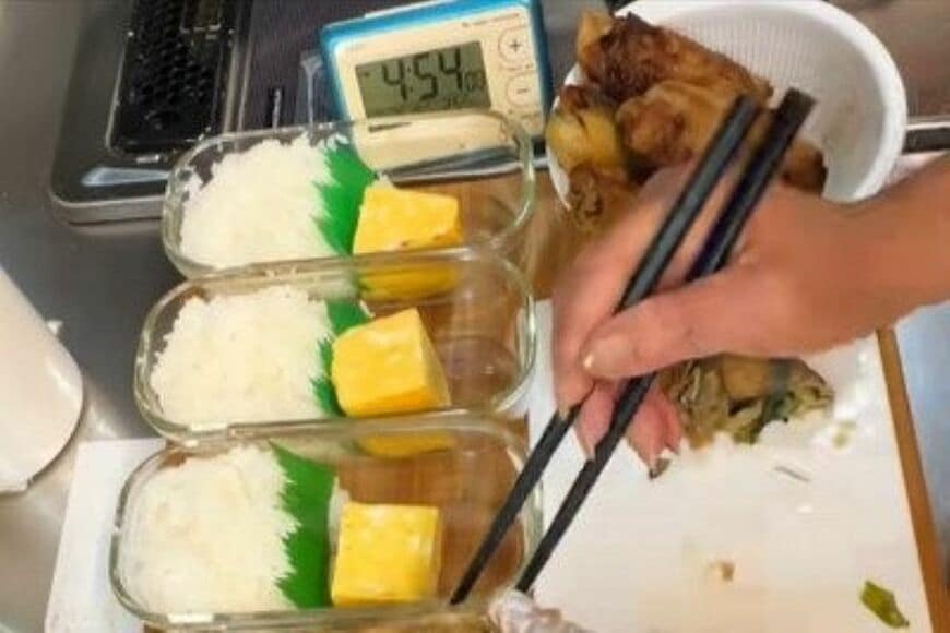 忙しい会社員主婦が「朝5時から6人分作る」　ギュッと詰まった野菜たっぷり春巻き弁当がたまらない…