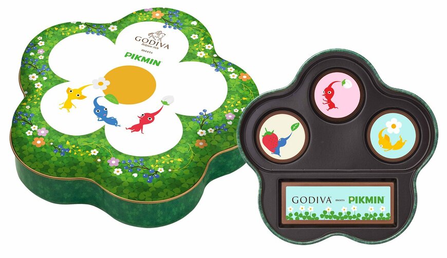 出所：ゴディバ ジャパン株式会社　「ゴディバ meets ピクミンコレクション」アソートメント4粒入
