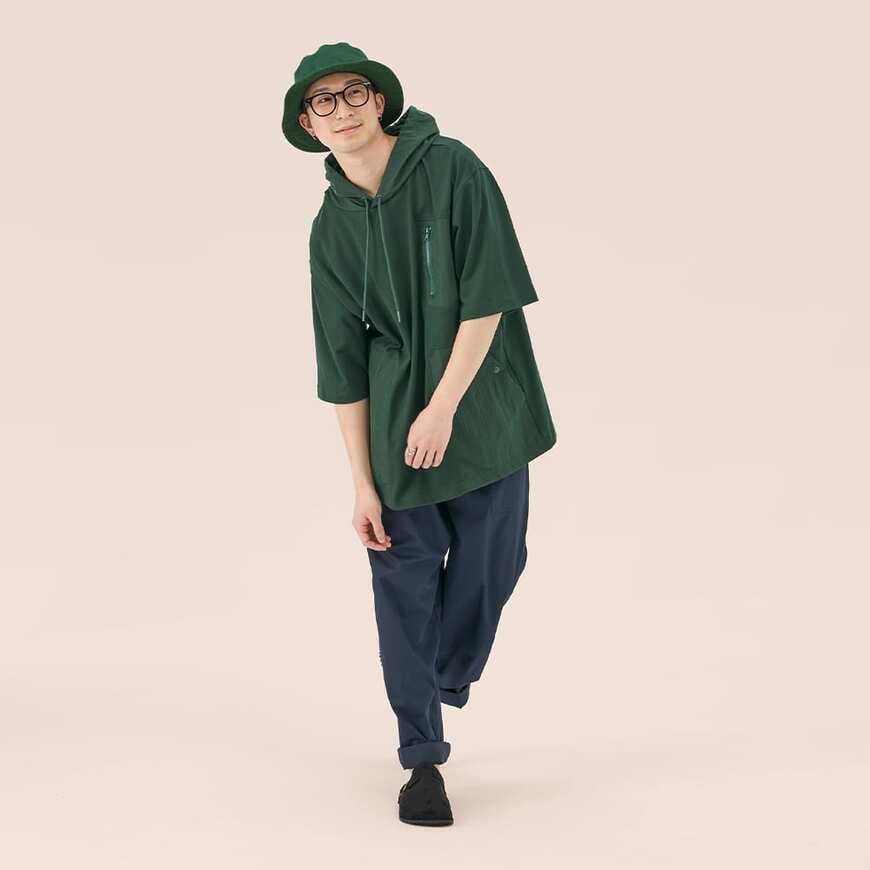 出所：ワークマン公式　マルチポケット5分袖フーディ