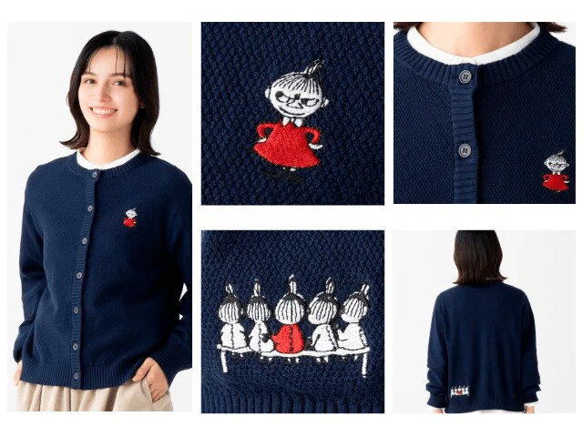 イオンスタイルオンライン公式　ムーミン刺繍カーディガン　画像